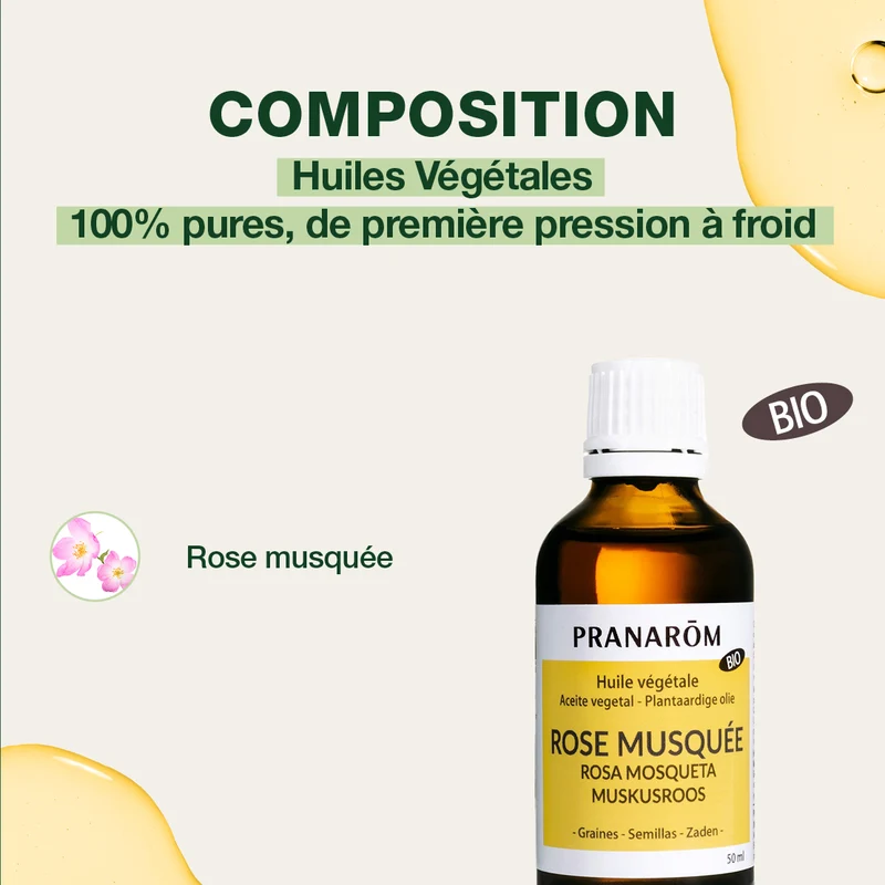 Huile Végétale de Rose musquée - Bio