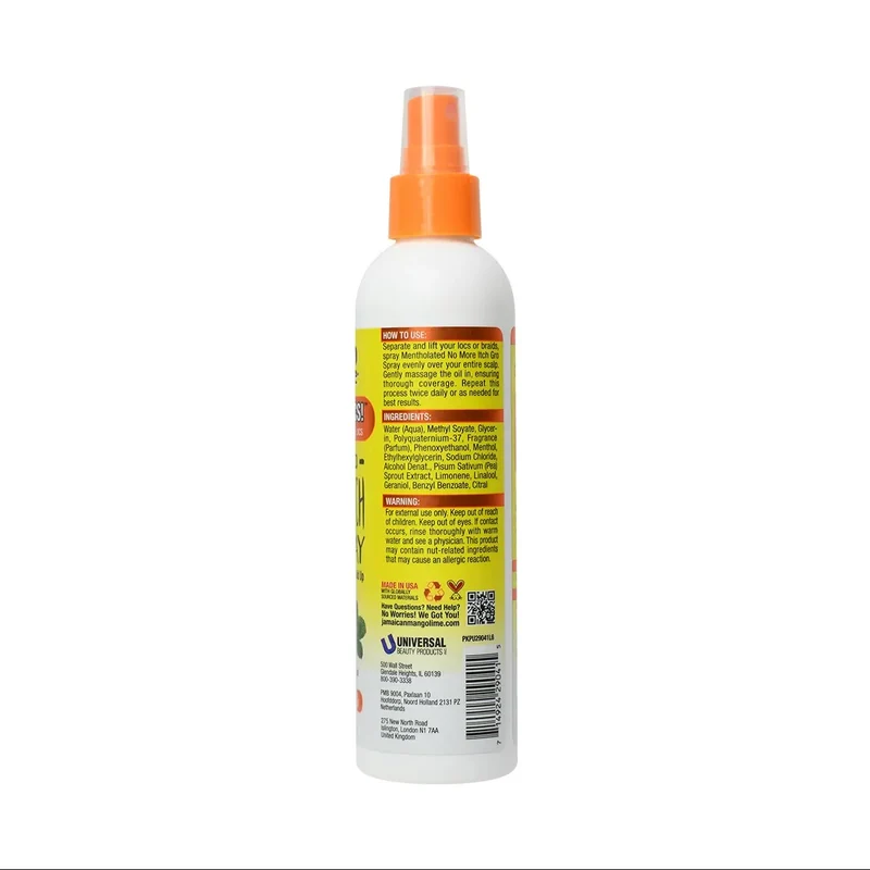 JAMAICAN MANGO & LIME ≡ No More Itch Gro Spray "MENTHOLATED"
