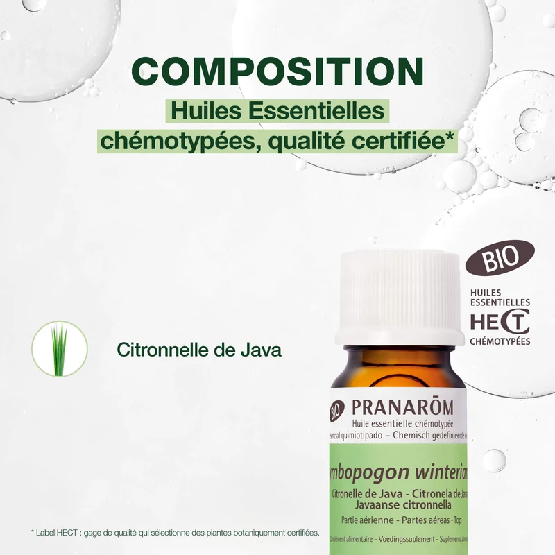 Huile Essentielle de Citronnelle de Java - Bio