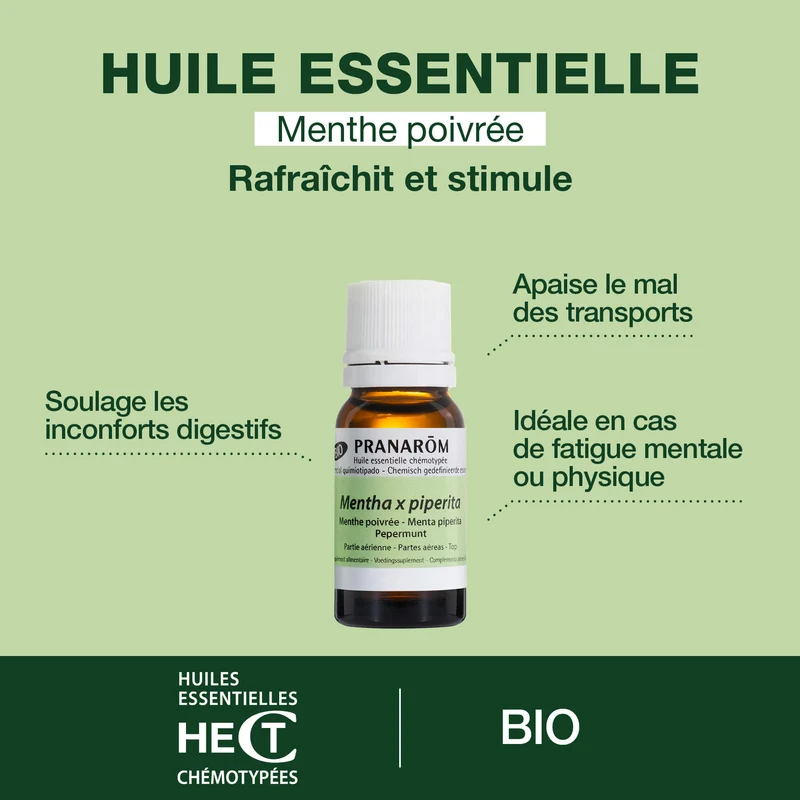 Huile Essentielle de Menthe poivrée - Bio