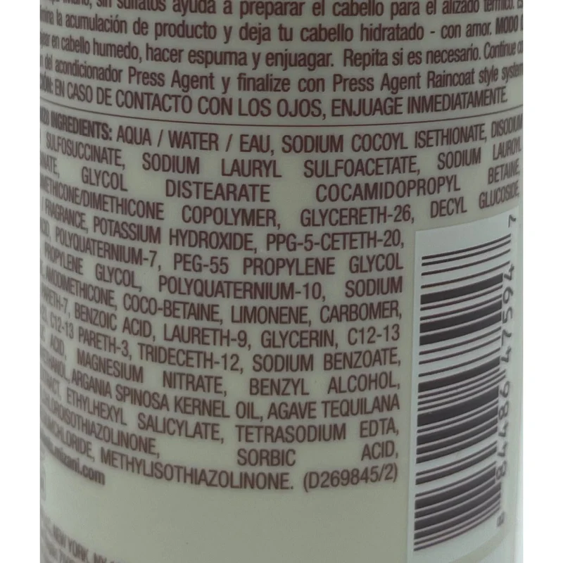 MIZANI PRESS AGENT ≡ Thermal Smoothing Sulfate-Free Shampoo