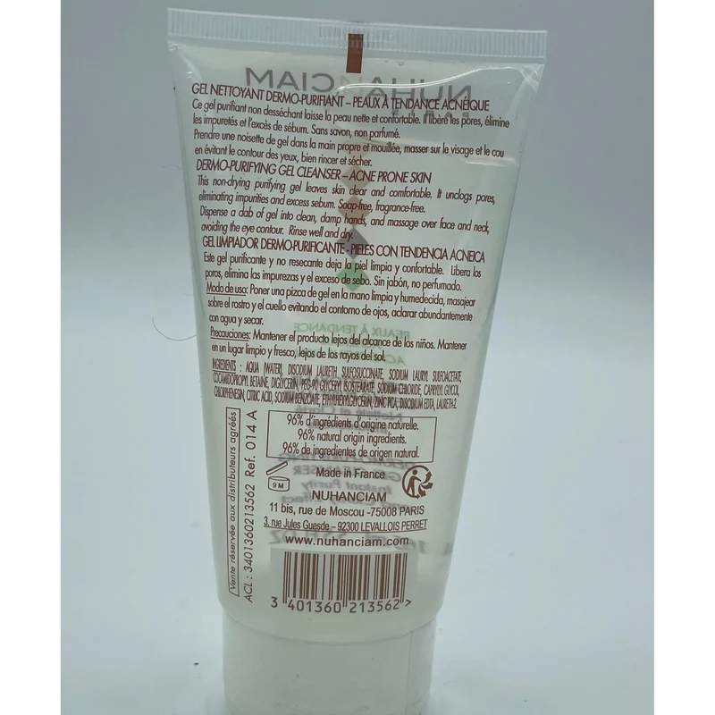 NUHANCIAM PARIS ≡ Gel Nettoyant-Dermo Purifiant