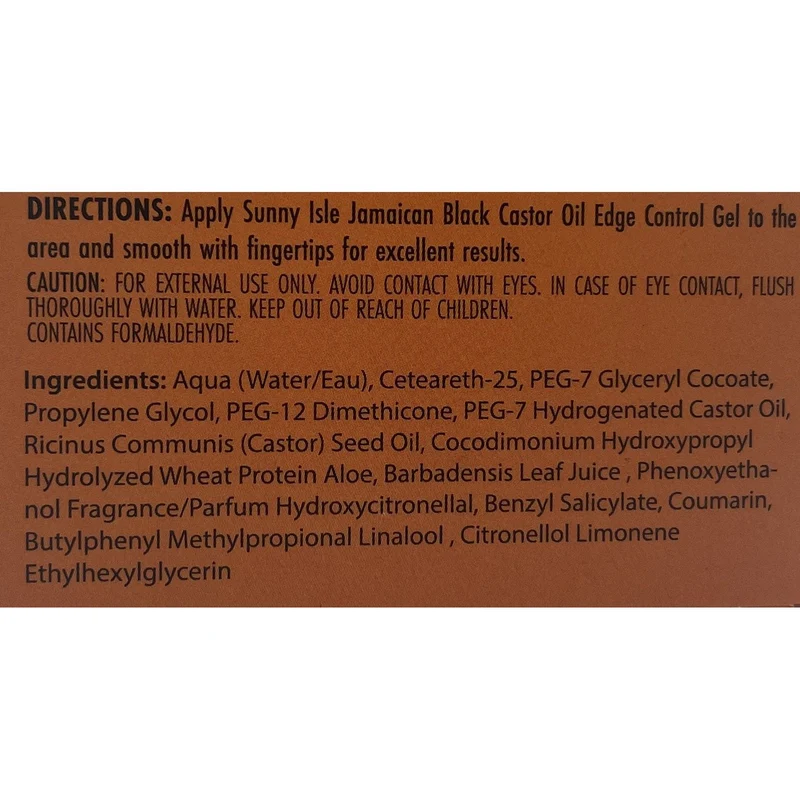 SUNNY ISLE JAMAICAN BLACK CASTOR OIL ≡ Edge Control Gel