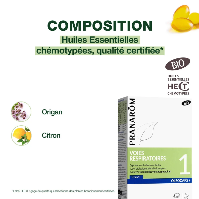 Oleocaps 1 - Capsules Voies respiratoires - Bio