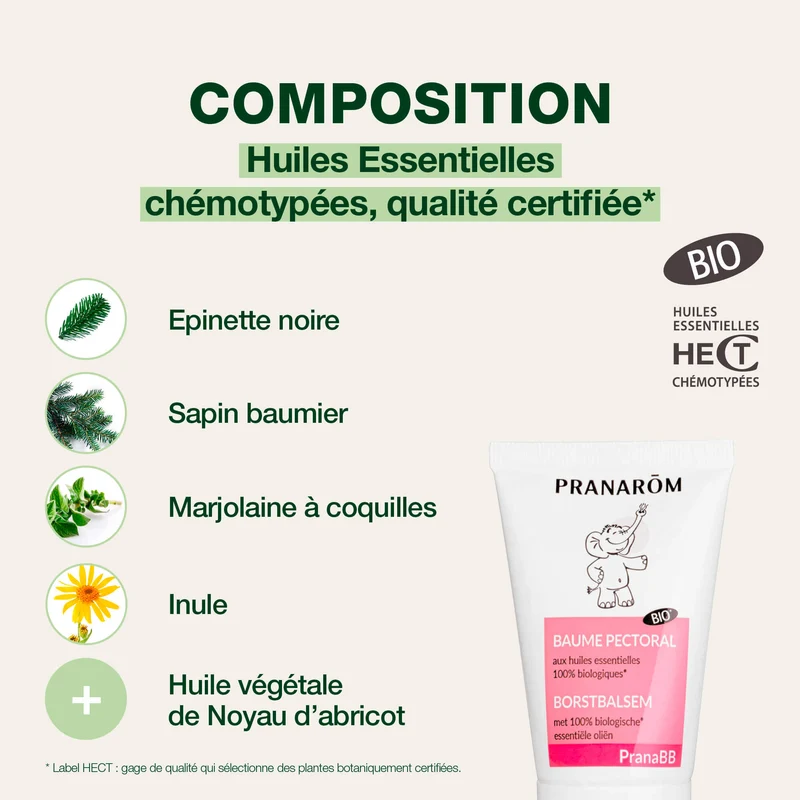Baume pectoral bébé - Bio