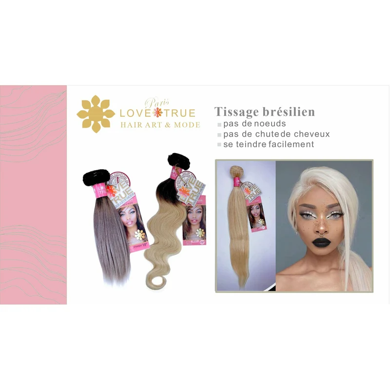 LOVE TRUE PARIS ≡ Mèche Brésilienne Lisse Blonde 1B/613