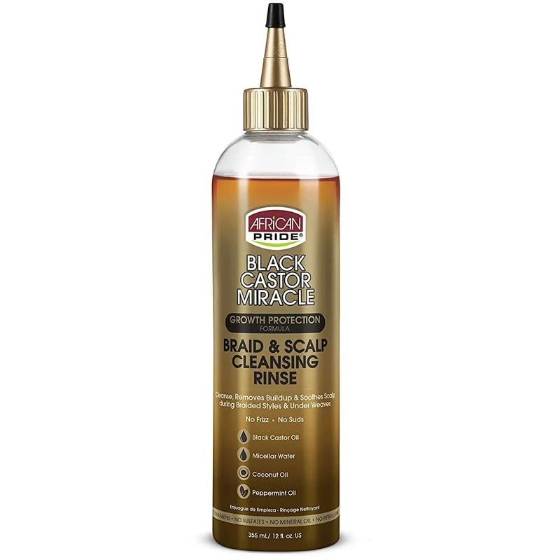 AFRICAN PRIDE BLACK CASTOR MIRACLE ≡ Solution Nettoyante Pour Cuir Chevelu & Tresses