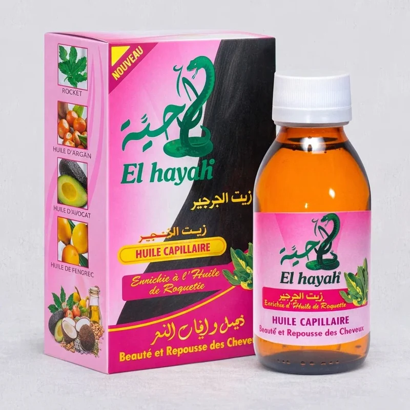 Huile Beauté Anti-Chute de Cheveux EL HAYAH – Huile de Serpent – 125 ml