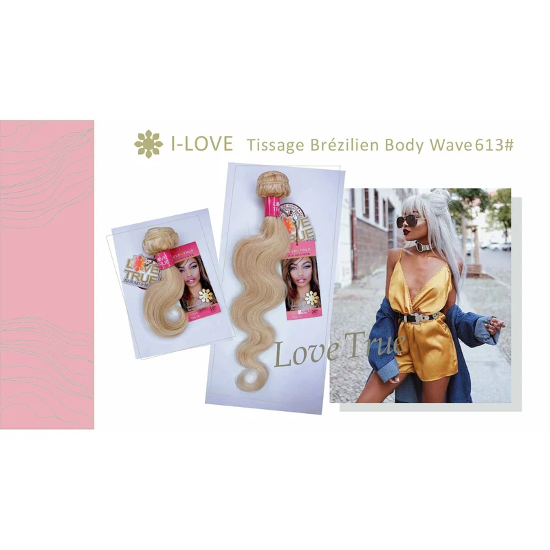 LOVE TRUE PARIS ≡ Mèche Brésilienne Lisse Blonde 613
