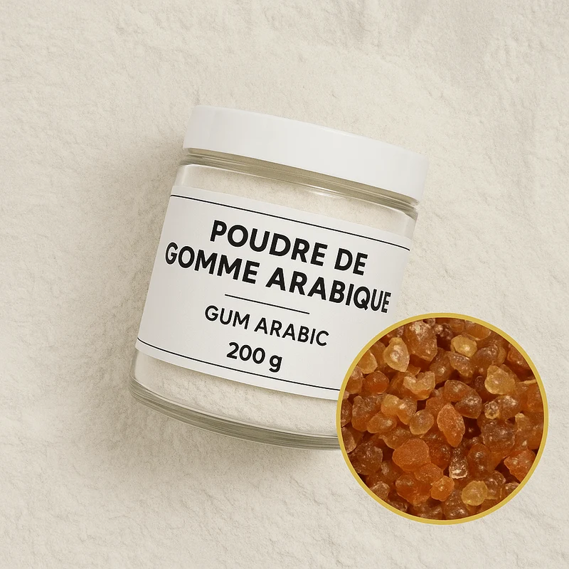 Gomme Arabique Naturelle en Poudre | Qualité Premium 200G