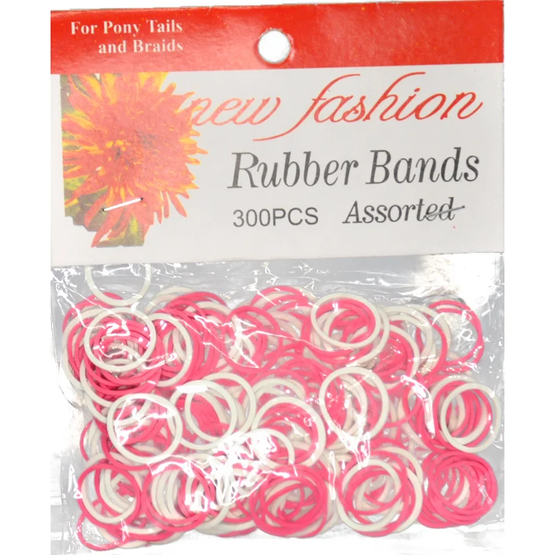 ACCESSOIRES ≡ Elastique Rose/Blanc "300 pcs"