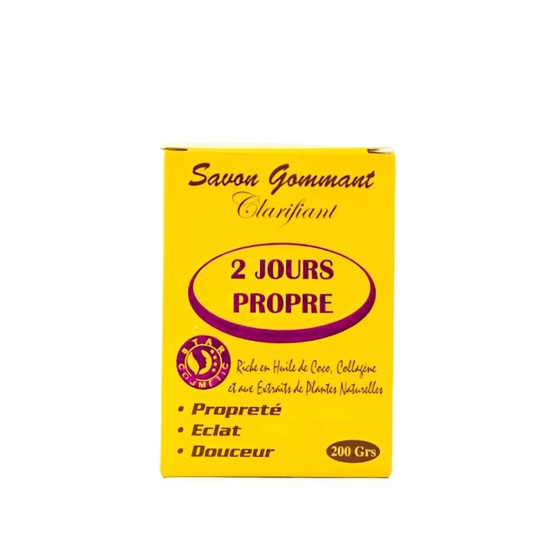 2 JOURS PROPRE ≡ Savon Gommant Eclaircissant