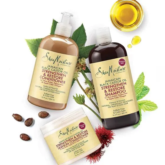 SHEA MOISTURE JAMAICAN BLACK CASTOR ≡ Après-Shampooing Croissance