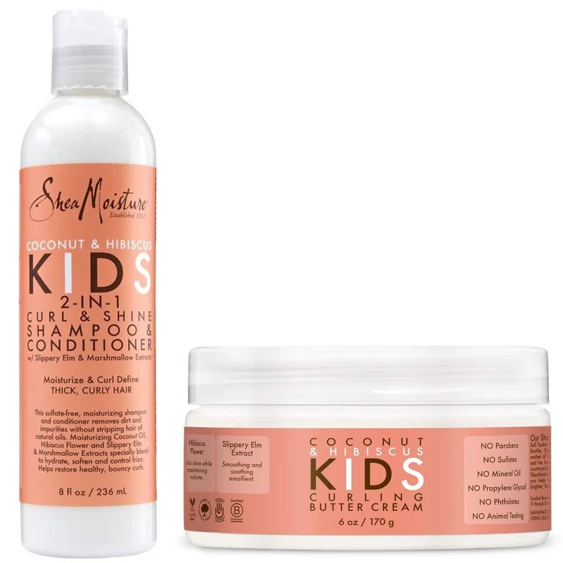 SHEA MOISTURE KIDS COCONUT & HIBISCUS ≡ Shampooing & Conditionneur 2-en-1