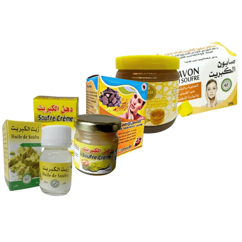 Pack de Soufre El Kabrite du Maroc 5 produits
