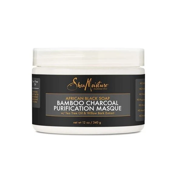 SHEA MOISTURE AFRICAN BLACK SOAP BAMBOO CHARCOAL ≡ Masque purifiant
