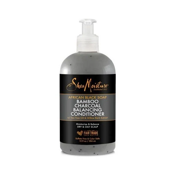 SHEA MOISTURE AFRICAN BLACK SOAP BAMBOO CHARCOAL ≡ Après-shampooing