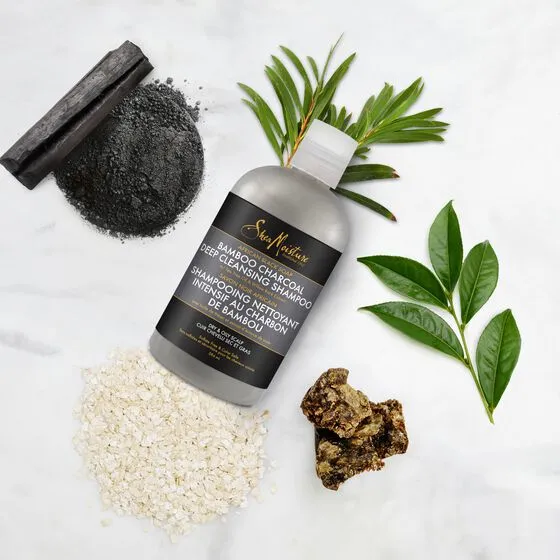 SHEA MOISTURE AFRICAN BLACK SOAP BAMBOO CHARCOAL ≡ Shampooing Nettoyant