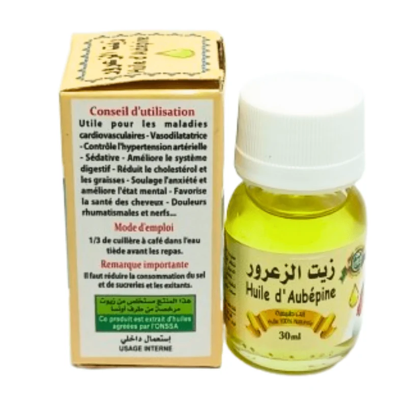 Huile d’Aubépine 30ml – El Zaarour du Maroc