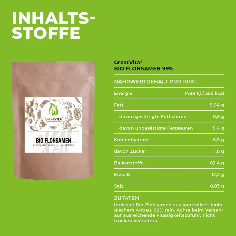 Bio-Flohsamen – 99,9 % rein