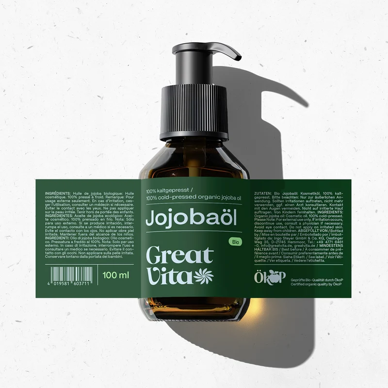 Bio Jojobaöl Gold kaltgepresst + Pumper