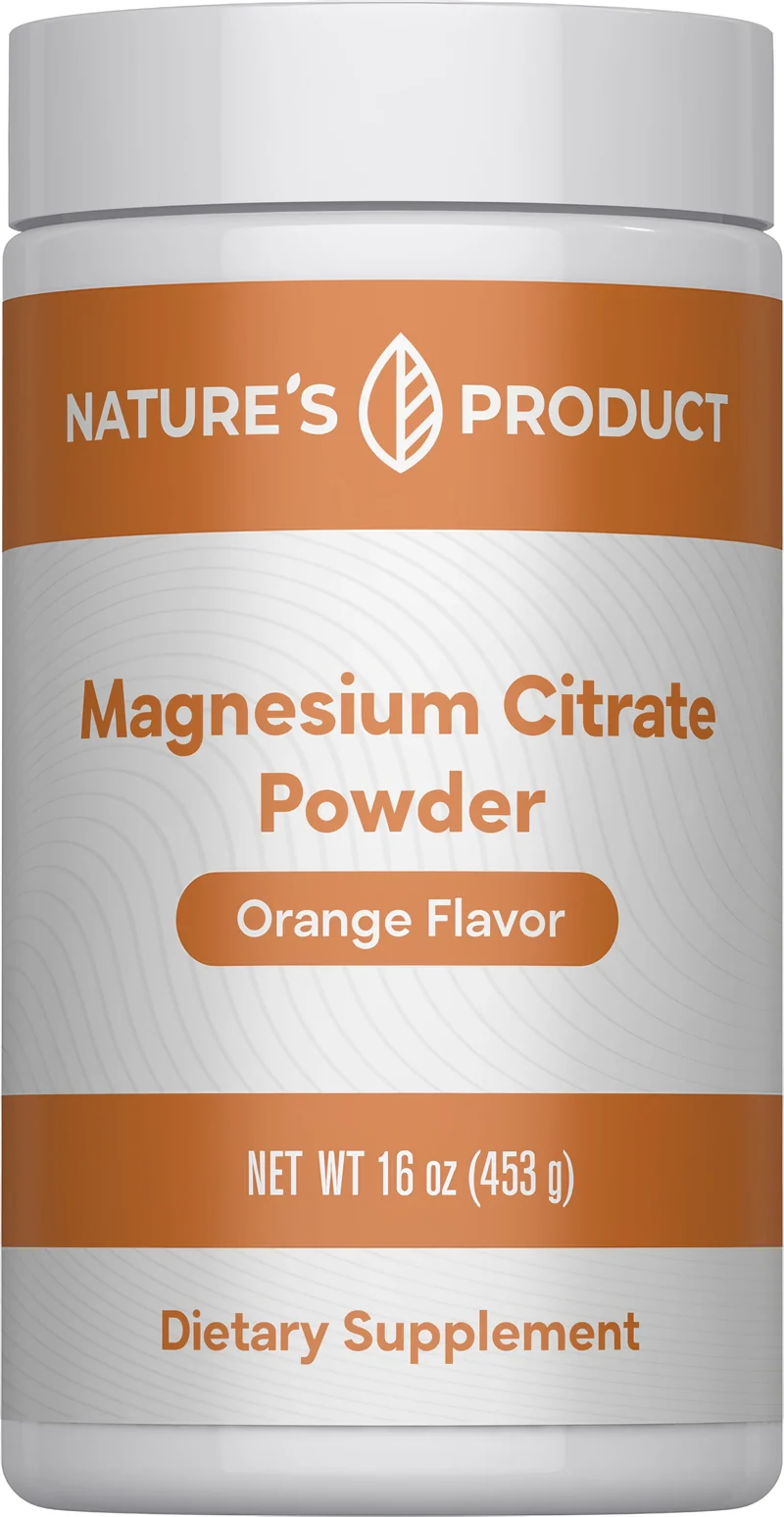 Calming Magnesium Citrate Powder Orange, 16 oz (453 g) Powder