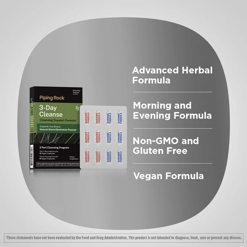 3 Day Cleanse, 12 Vegan Capsules