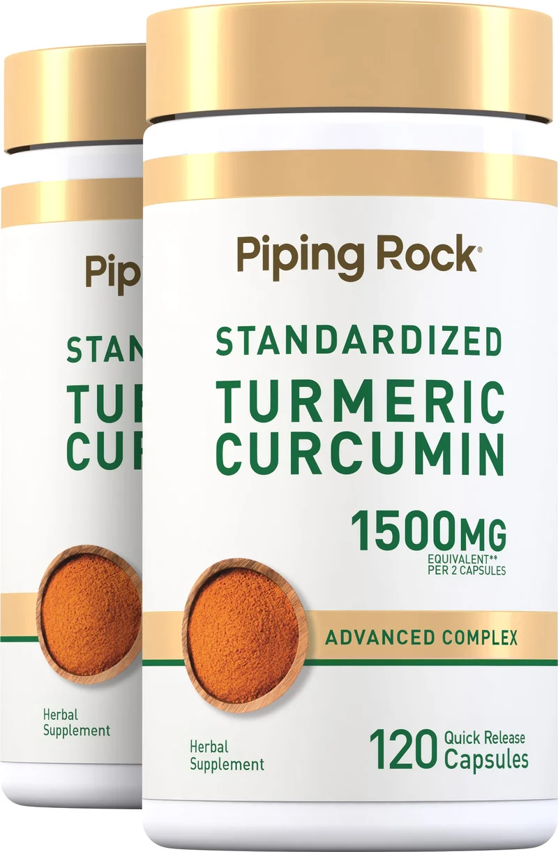 Turmeric Curcumin Standardized Advanced Complex, 120 Quick Release Capsules, 2 Bottles