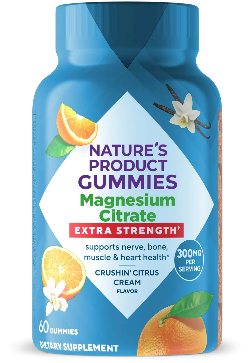 Magnesium Citrate 300 mg Gummies (Crushin' Citrus Cream), 60 Gummies