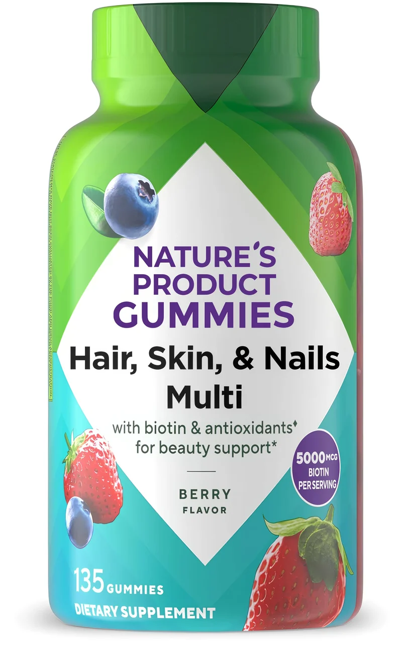 Hair, Skin, & Nail Gummies (Berry), 135 Gummies