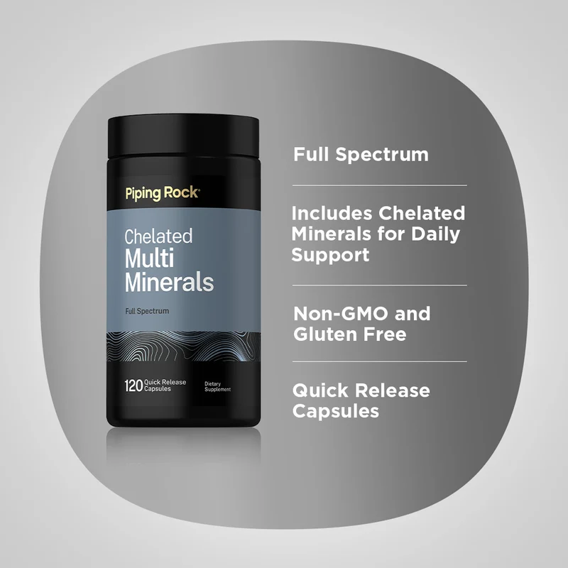 Chelated Multi Minerals, 120 Quick Release Capsules, 2 Bottles