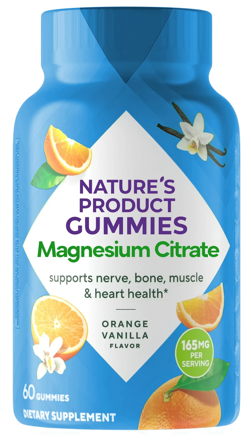 Magnesium Citrate (Orange Vanilla), 165 mg (per serving), 60 Gummies