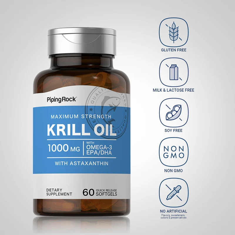 Krill Oil, 1000 mg, 60 Quick Release Softgels