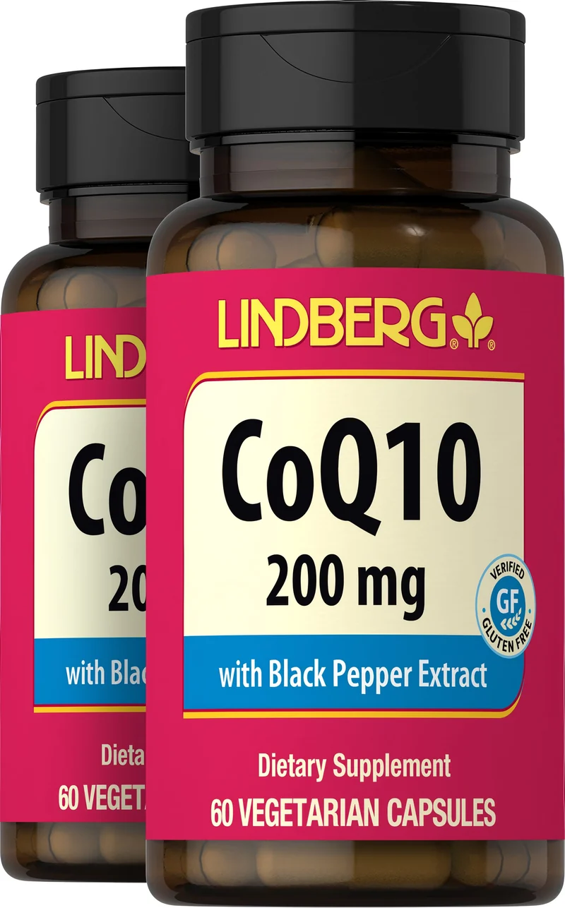 CoQ10, 200 mg, 60 Vegetarian Capsules, 2 Bottles