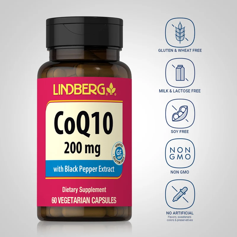 CoQ10, 200 mg, 60 Vegetarian Capsules, 2 Bottles