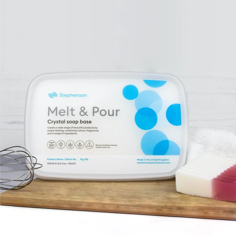 Base de savon fondant et couler sans SLES et SLS blanc 11,5 kg