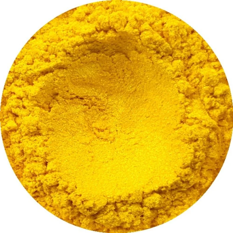 Poudre de mica cosmétique jaune de tournesol