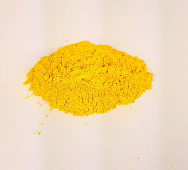 Poudre de mica cosmétique jaune de tournesol