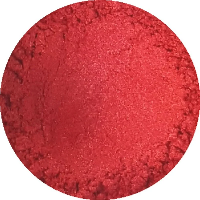 Poudre de mica cosmétique rouge feu