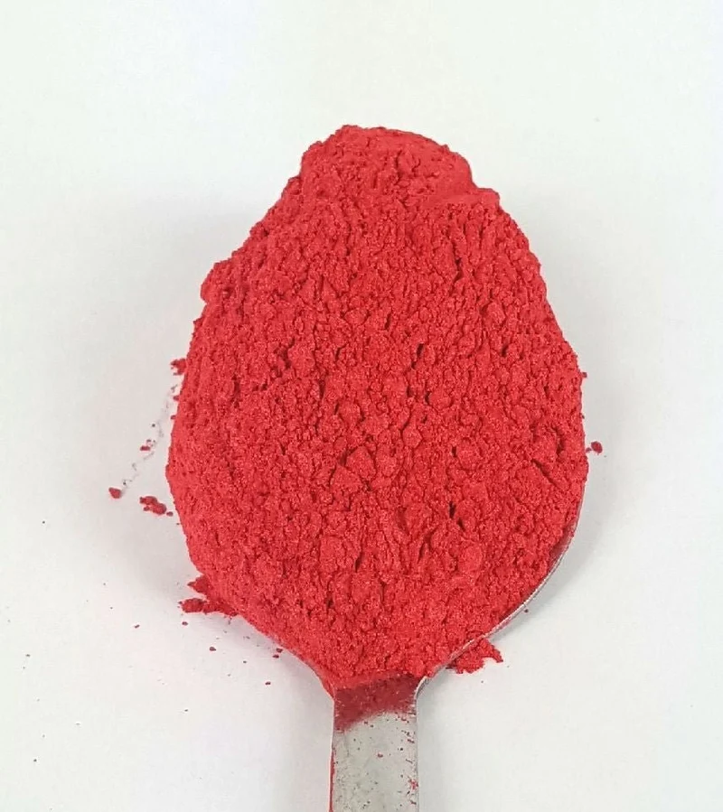 Poudre de mica cosmétique rouge feu