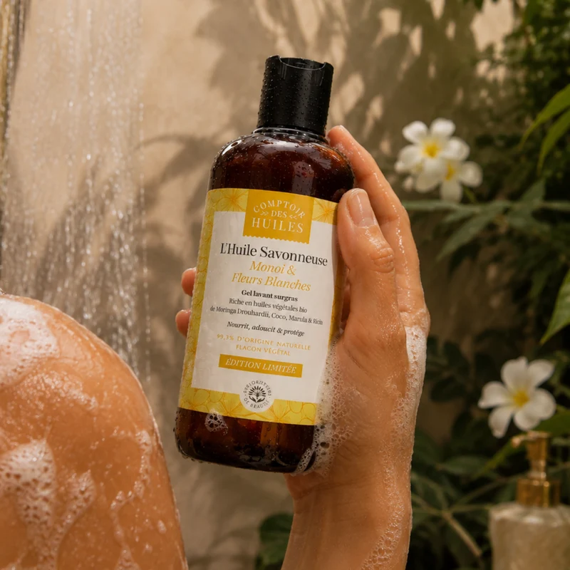Huile de Douche Monoï Fleurs Blanches [ÉDITION LIMITÉE]