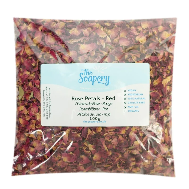 Pétales de rose - Rouges, séchés