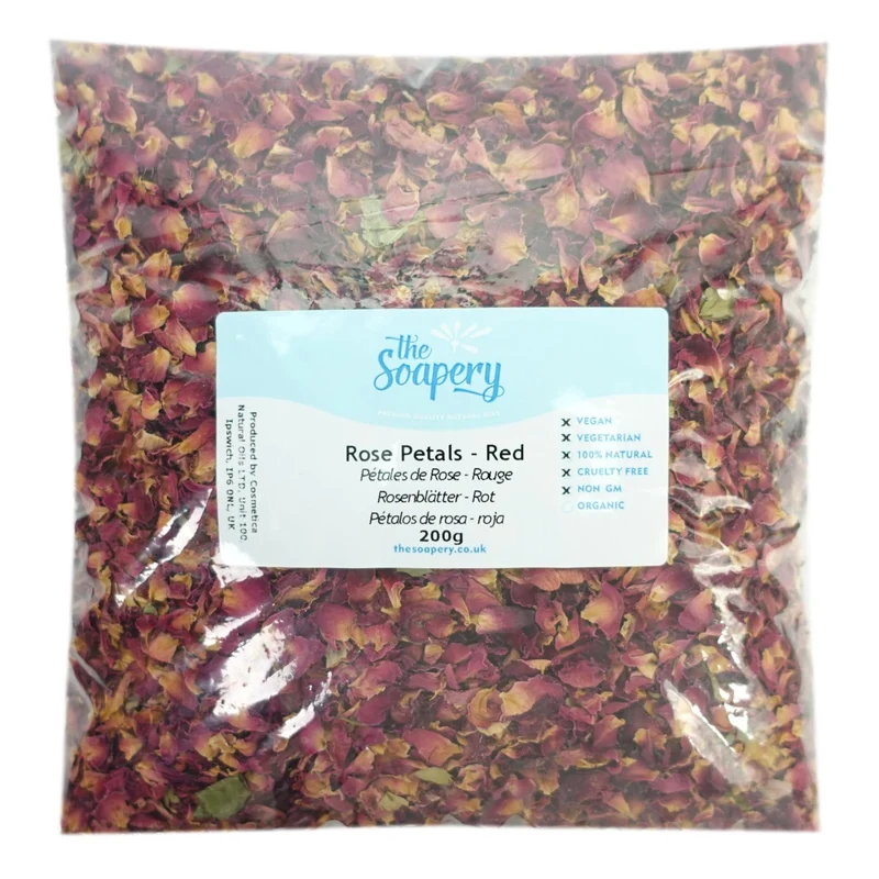 Pétales de rose - Rouges, séchés