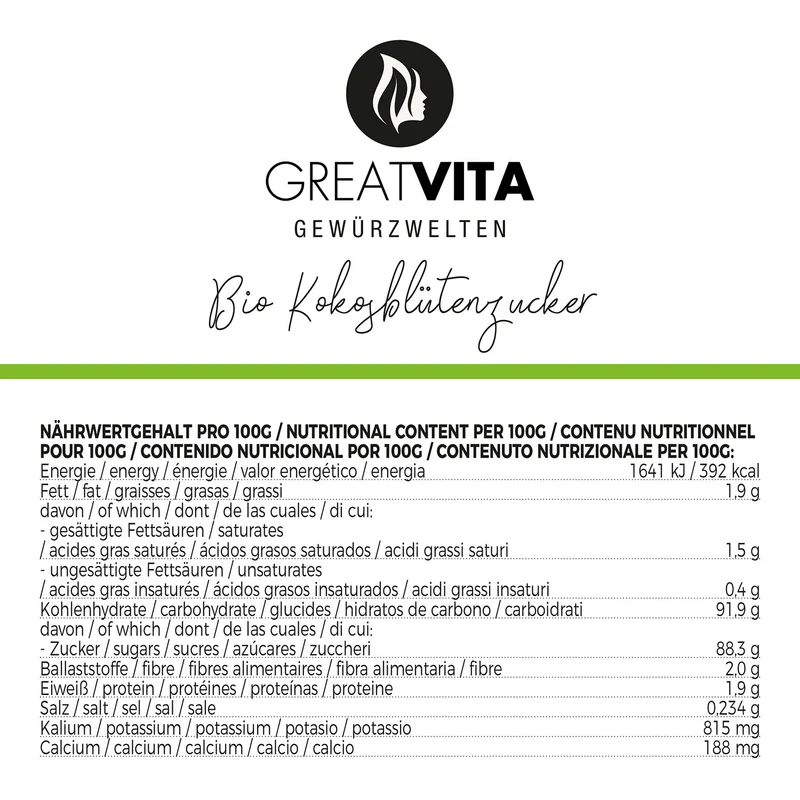 Bio Kokosblütenzucker 1000 g