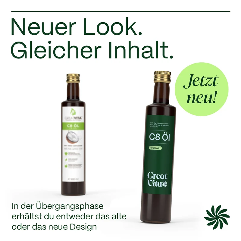 C8-Öl 500 ml – auf Kokosöl-Basis