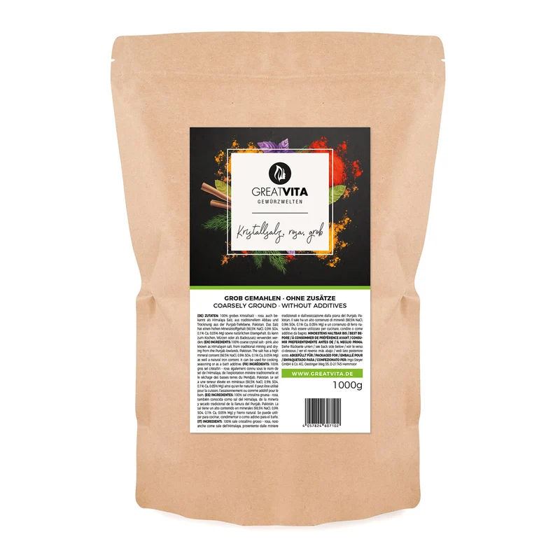 Kristallsalz rosa 1000g – Körnung grob
