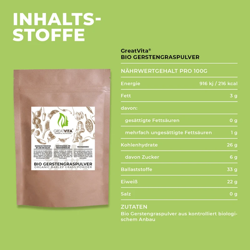 Bio-Gerstengras-Pulver 400 g