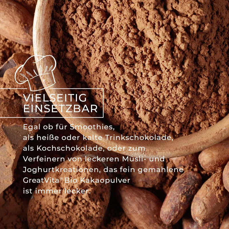 Bio-Kakaopulver – roh & zuckerfrei