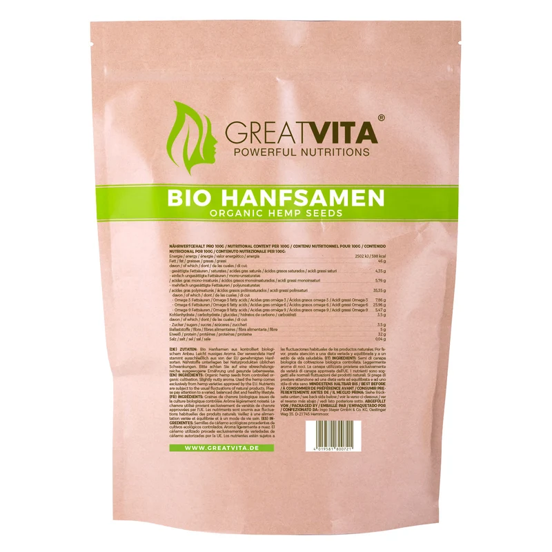 Bio-Hanfsamen – geschält