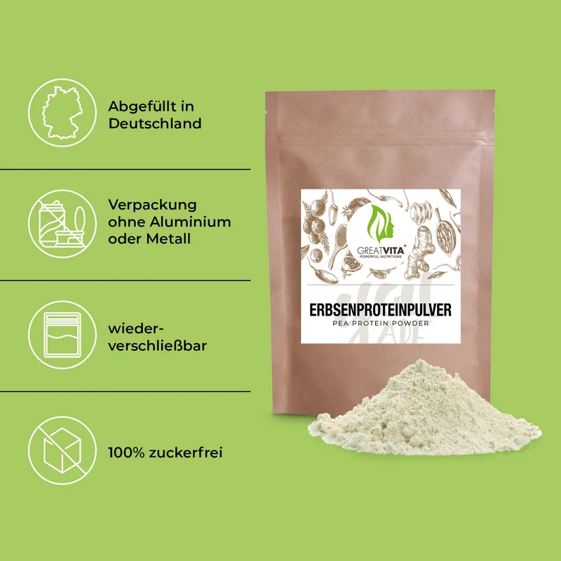 Erbsenprotein-Pulver – 82 % Eiweiß-Isolat